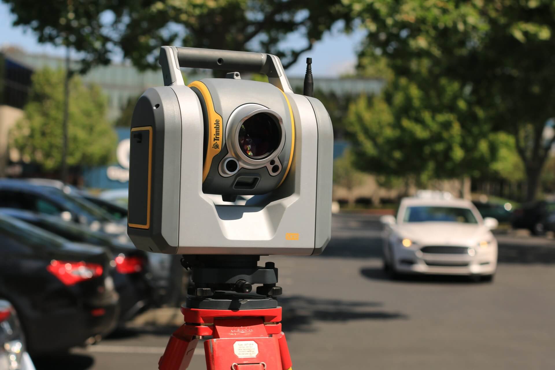 The firm's Trimble total station set on station